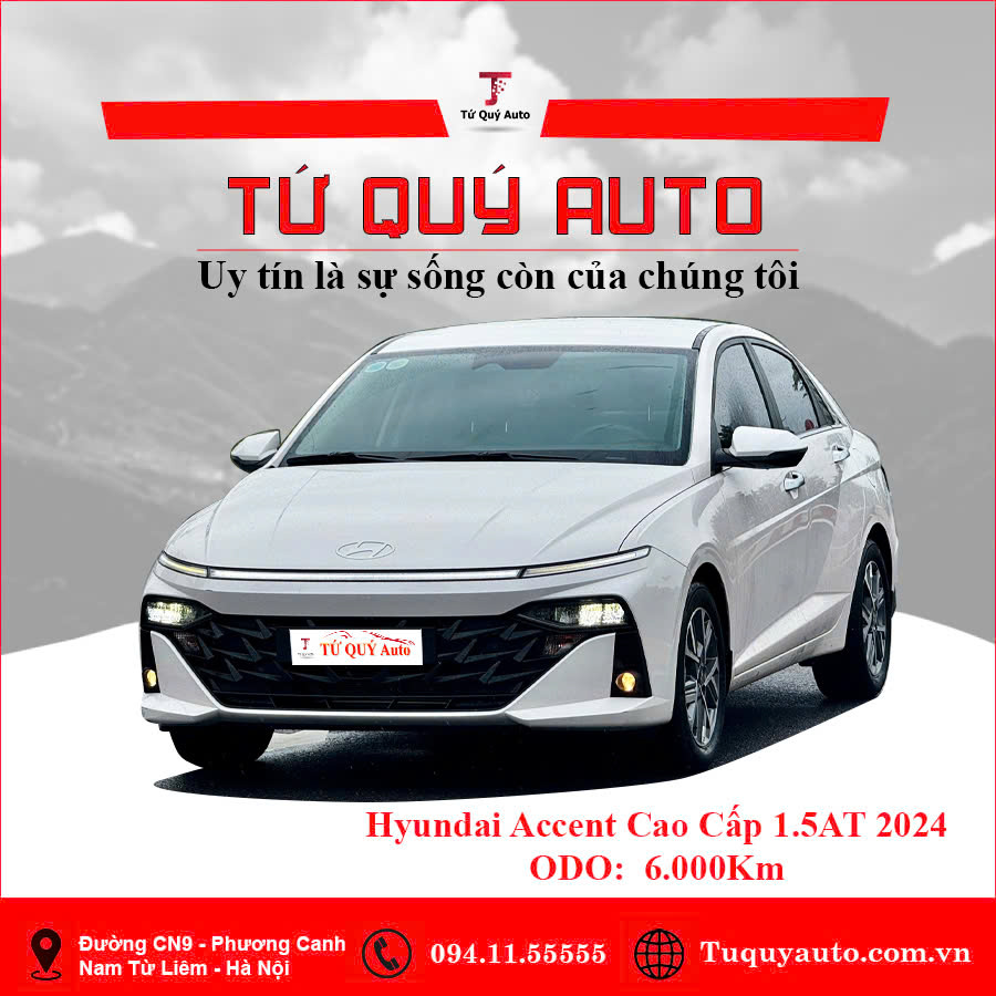 Xe Hyundai Accent Cao cấp 1.5 AT 2024 - Trắng