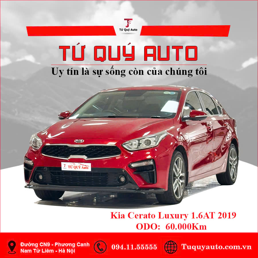 Xe Kia Cerato 1.6 AT Luxury 2019 - Đỏ