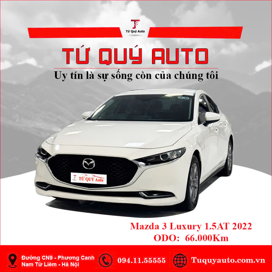 Xe Mazda 3 1.5L Luxury 2022 - Trắng