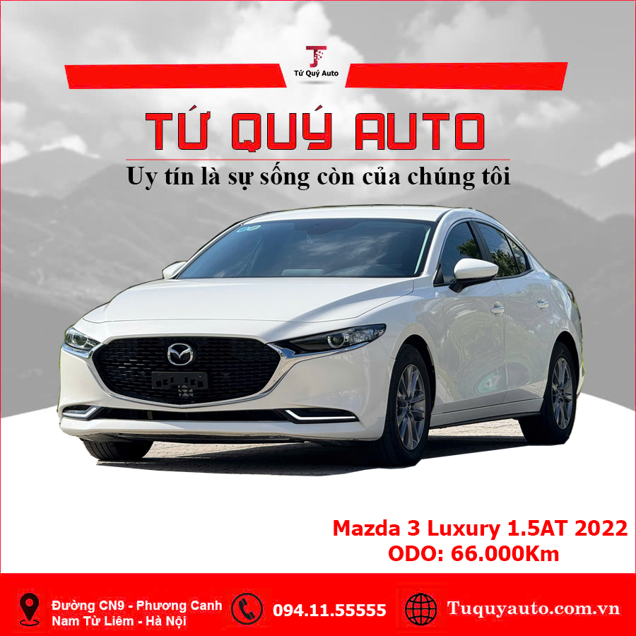 Xe Mazda 3 1.5L Luxury 2022 - Trắng