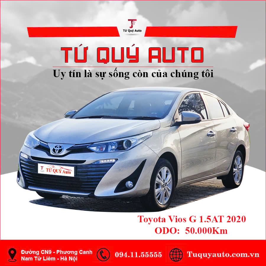 Xe Toyota Vios 1.5G 2020 - Vàng Cát