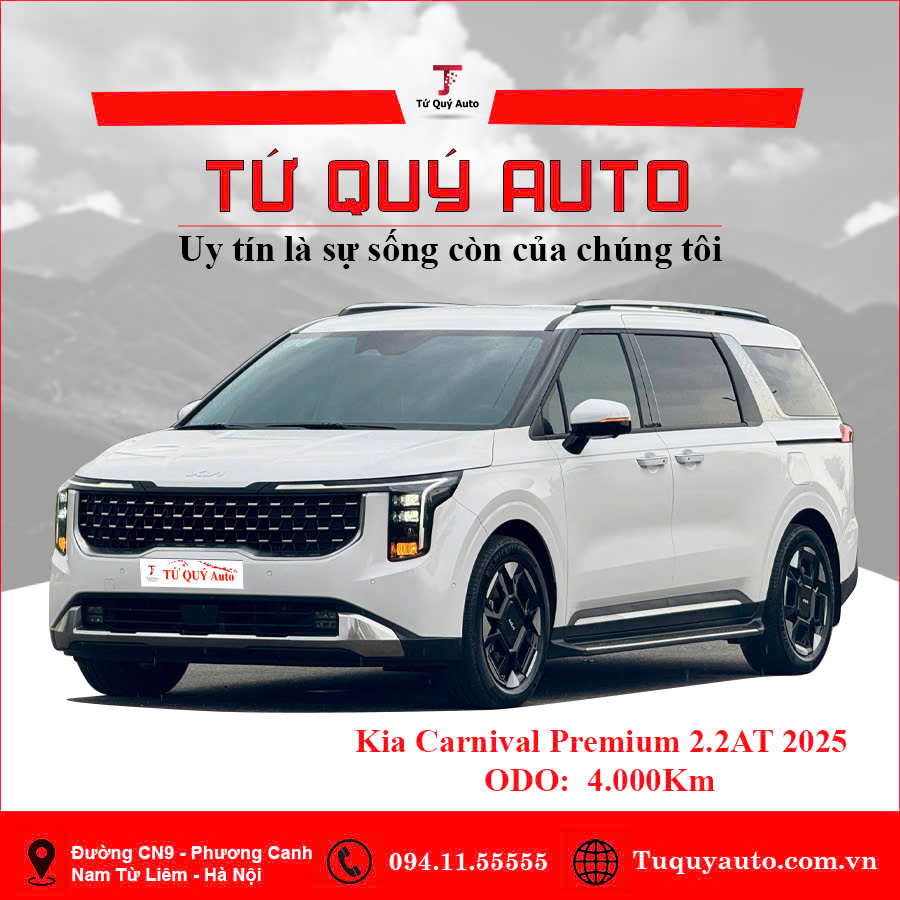 Xe Kia Carnival Premium 2.2D 8S 2025 - Trắng