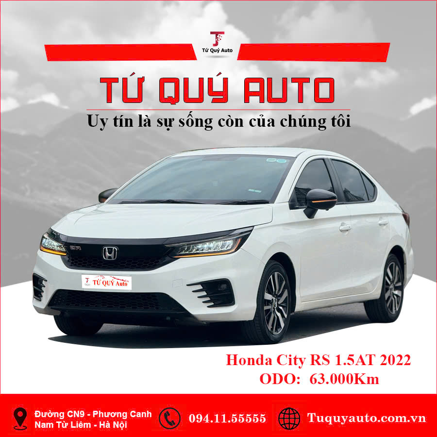 Xe Honda City RS 1.5 AT 2022 - Trắng