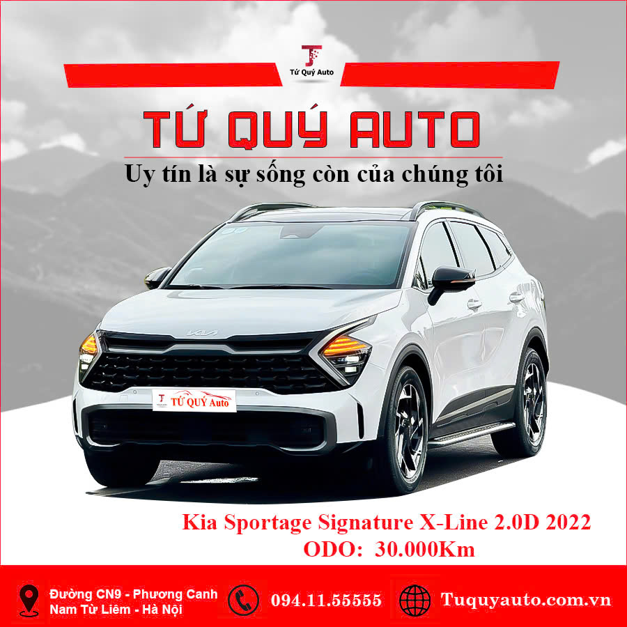 Xe Kia Sportage Signature X-Line 2.0D 2022 - Trắng
