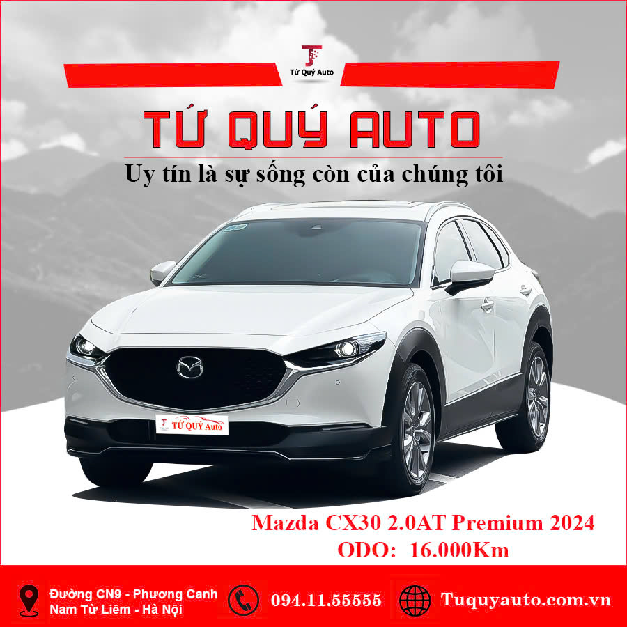 Xe Mazda CX 30 Premium 2.0 AT 2024 - Trắng