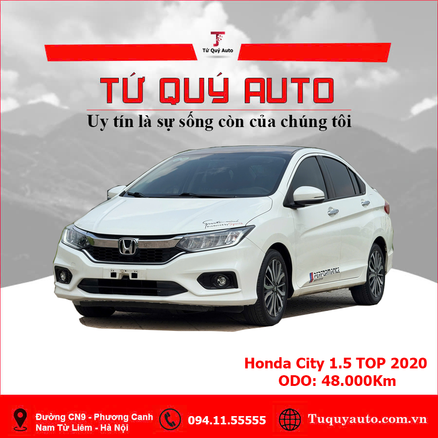 Xe Honda City 1.5TOP 2020 - Trắng