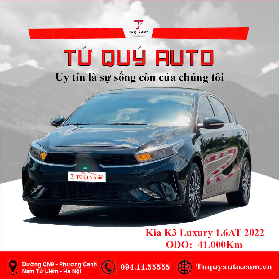 Xe Kia K3 Luxury 1.6 AT 2022 - Đen