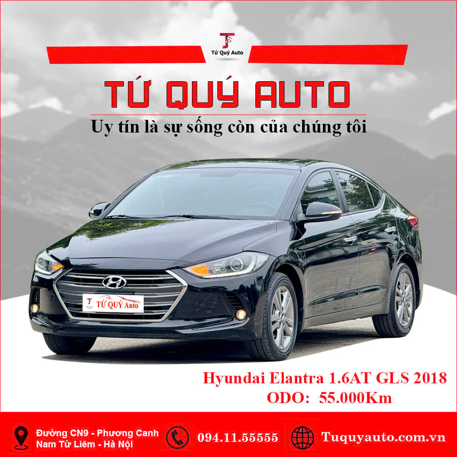 Xe Hyundai Elantra 1.6 AT 2018 - Đen