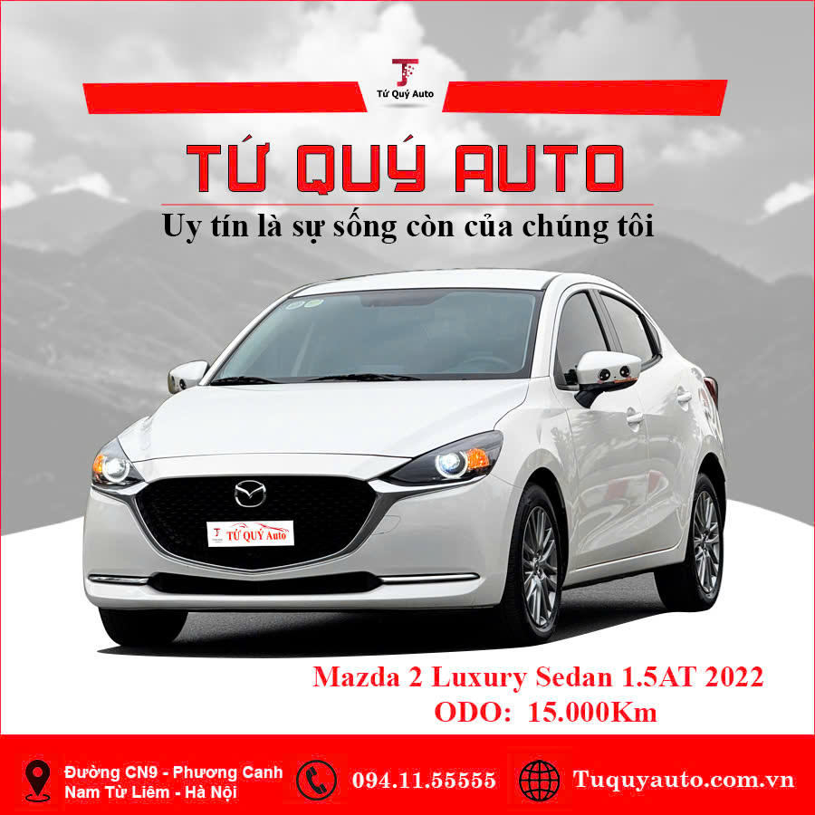Xe Mazda 2 Luxury 2022 - Trắng