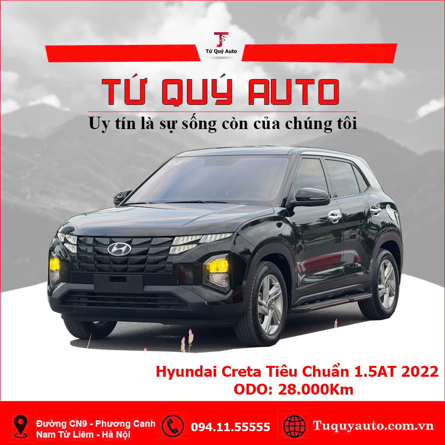 Xe Hyundai Creta Tiêu chuẩn 1.5 AT 2022 - Đen