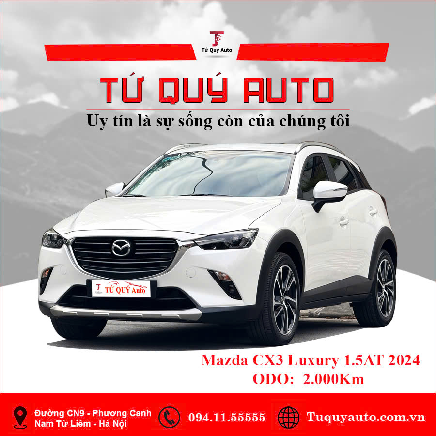 Xe Mazda CX3 Luxury 1.5 AT 2024 - Trắng