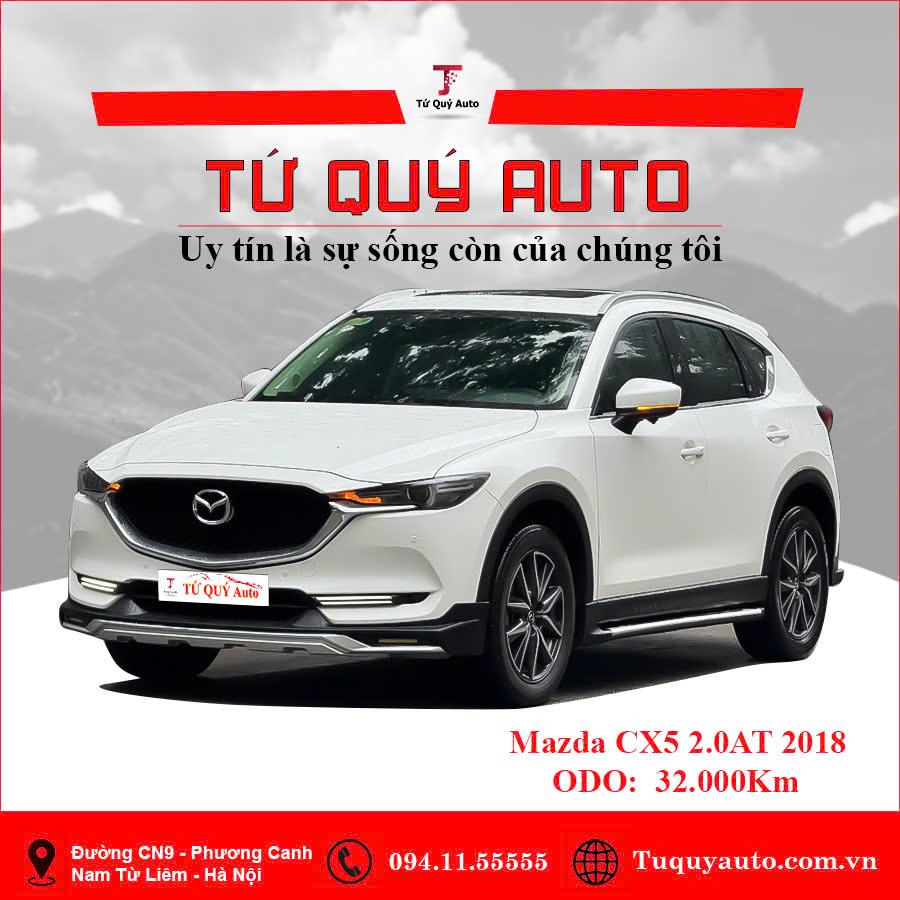 Xe Mazda CX5 2.0 AT 2018 - Trắng