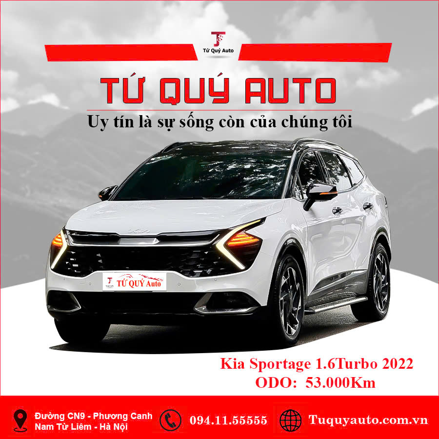 Xe Kia Sportage Signature 1.6T AWD 2022 - Trắng