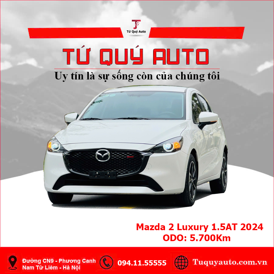 Xe Mazda 2 Luxury 1.5AT 2024 - Trắng