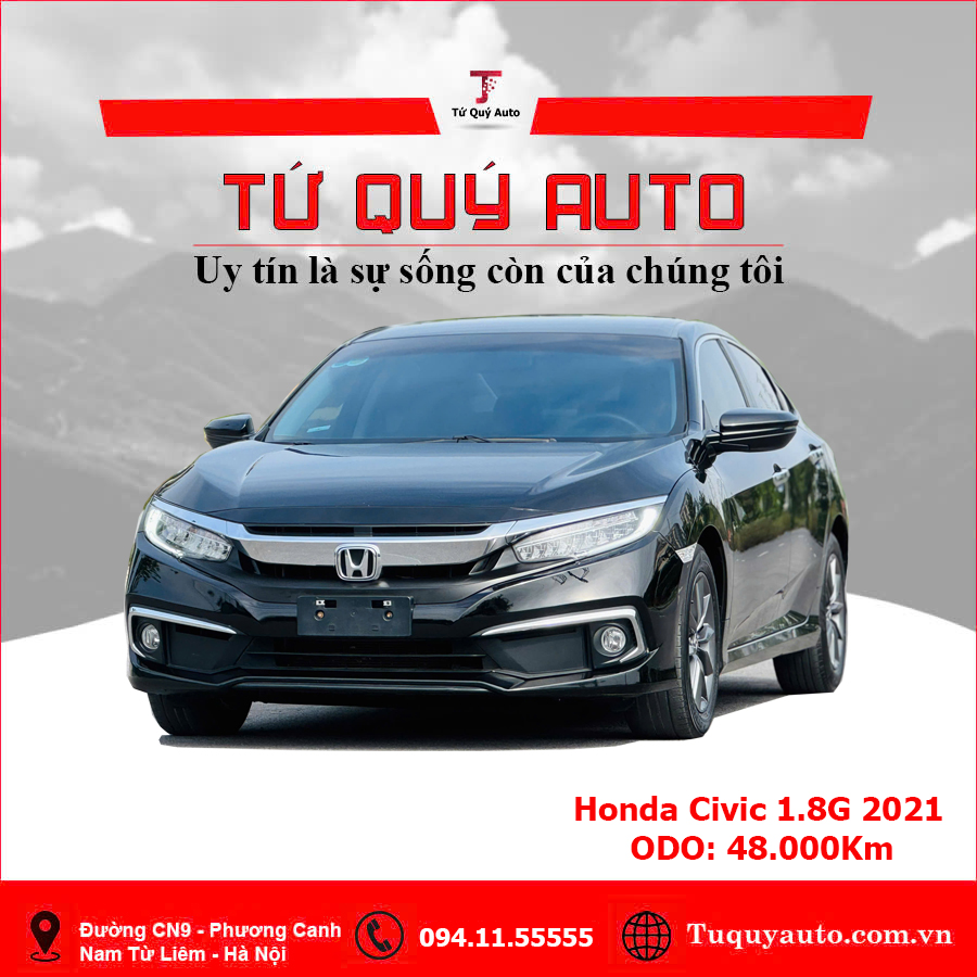 Xe Honda Civic G 1.8 AT 2021 - Đen