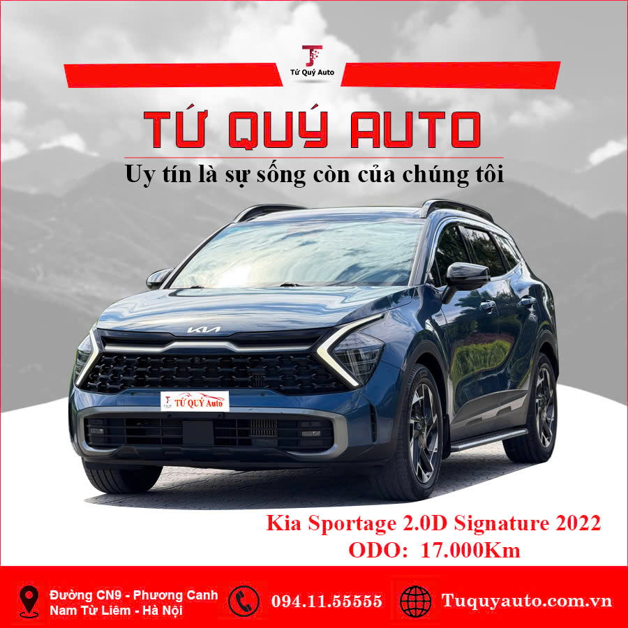 Xe Kia Sportage Signature 2.0D 2022 - Xanh