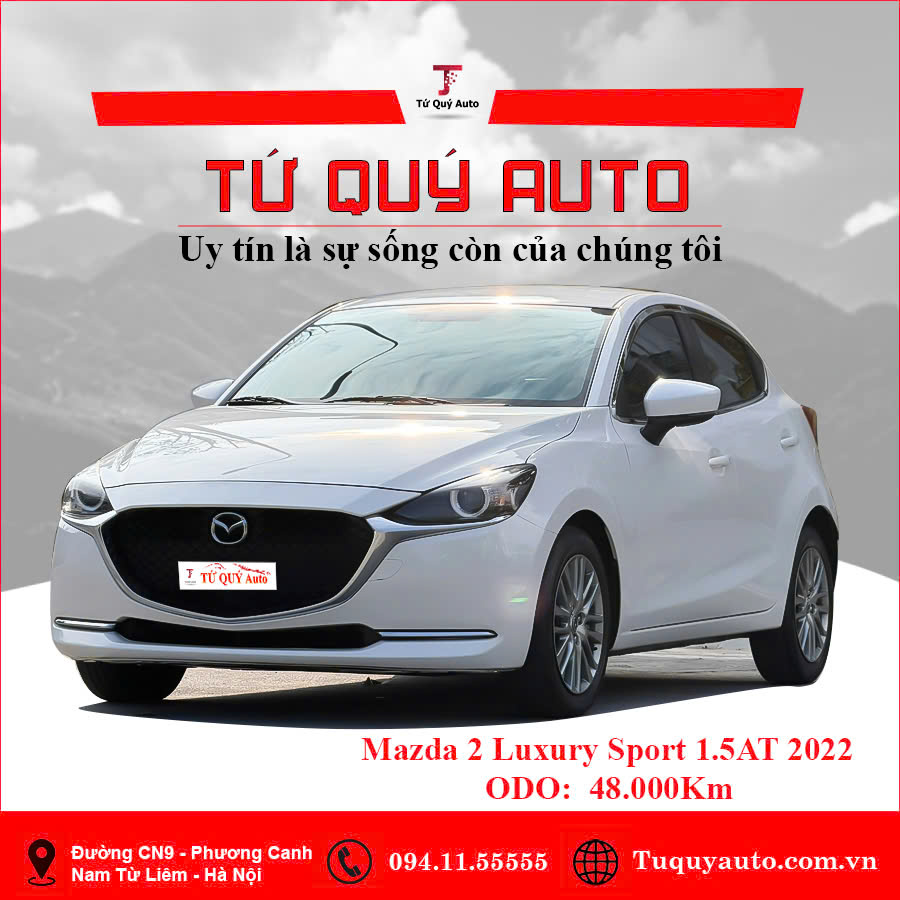 Xe Mazda 2 Sport Luxury 2022 - Trắng