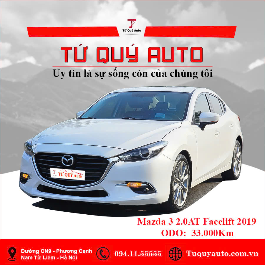 Xe Mazda 3 Sedan 2.0AT 2019 - Trắng