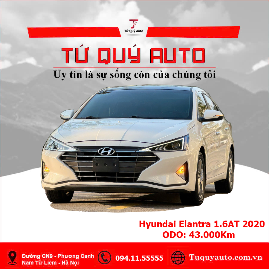 Xe Hyundai Elantra 1.6 AT 2020 - Trắng