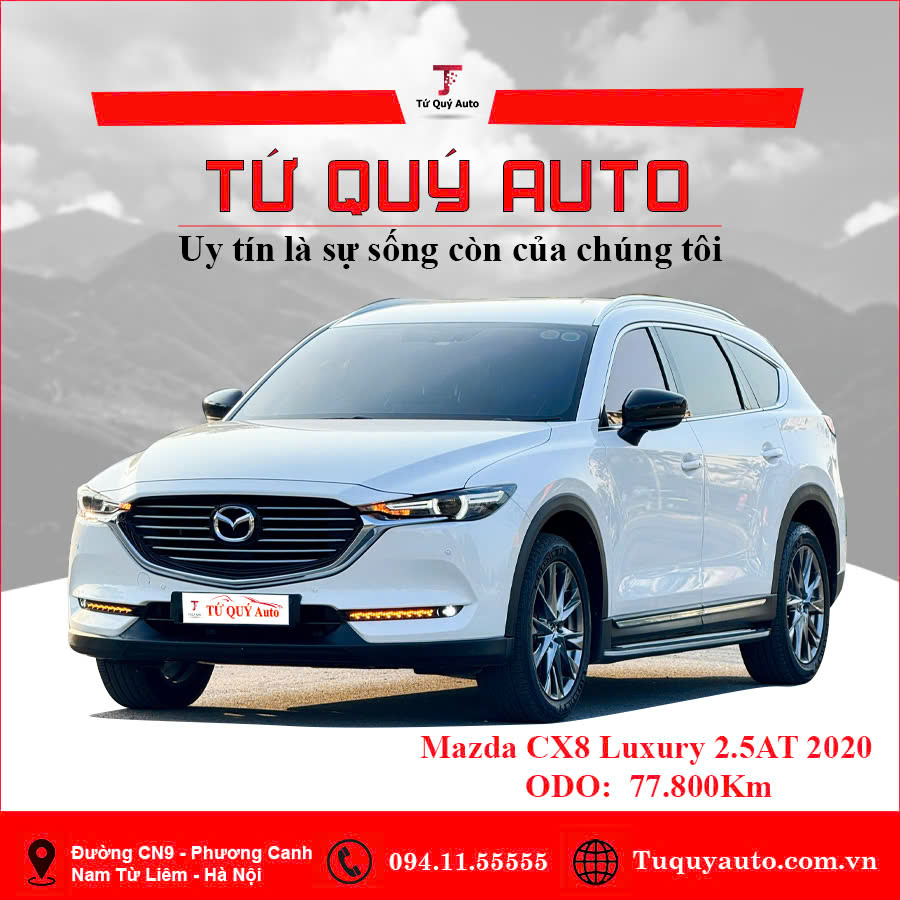 Xe Mazda CX8 Luxury 2020 - Trắng
