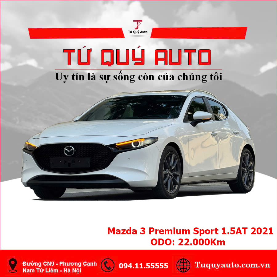 Xe Mazda 3 1.5L Sport Premium 2021 - Trắng