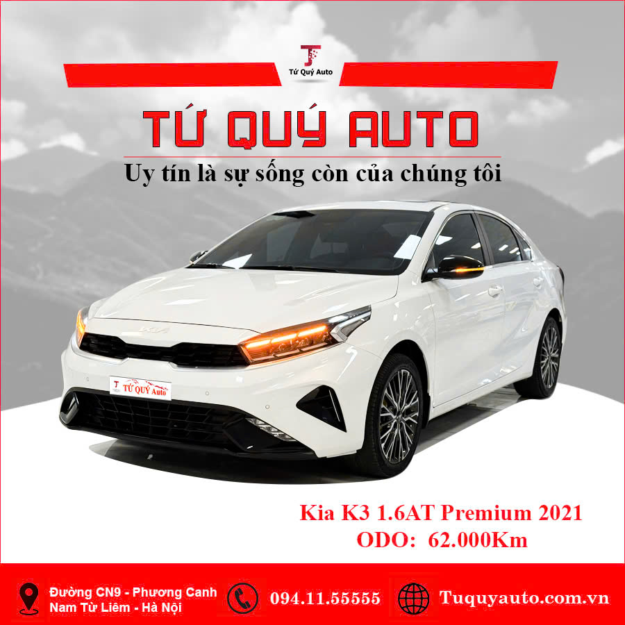 Xe Kia K3 Premium 1.6 AT 2021 - Trắng
