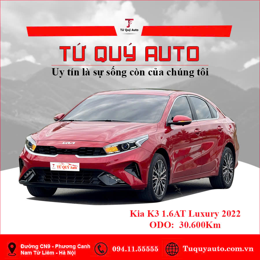 Xe Kia K3 Luxury 1.6 AT 2022 - Trắng