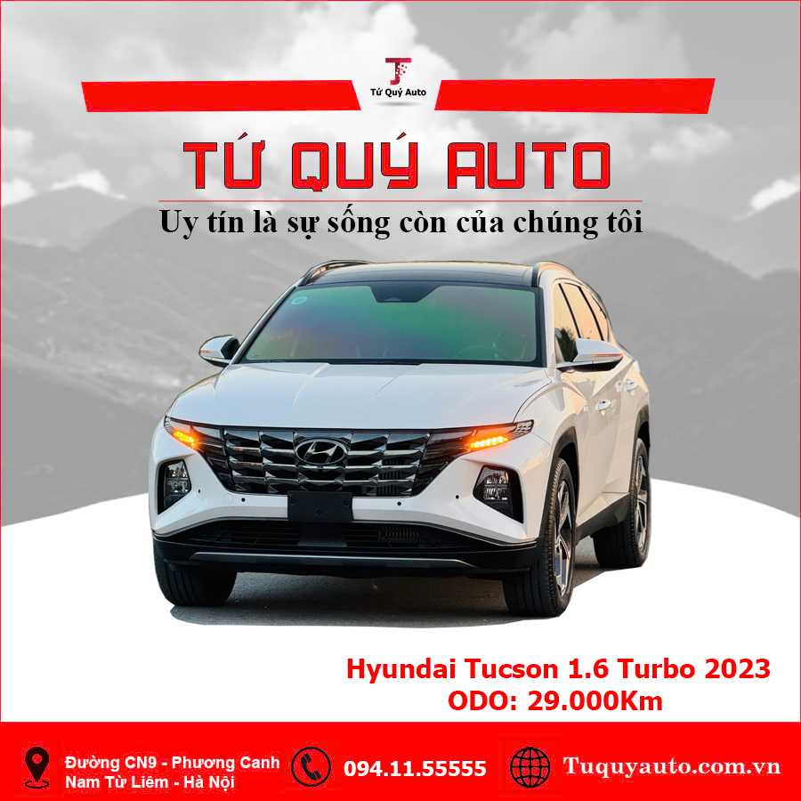 Xe Hyundai Tucson 1.6 AT Turbo HTRAC Đặc biệt 2023 - Trắng