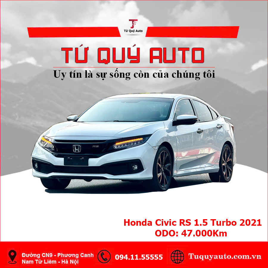 Xe Honda Civic RS 1.5 AT 2021 - Trắng