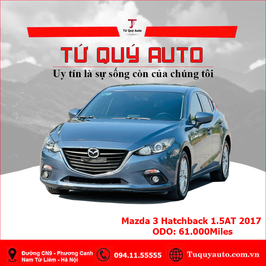 Xe Mazda 3 Hatchback 1.5 AT 2017 - Xanh