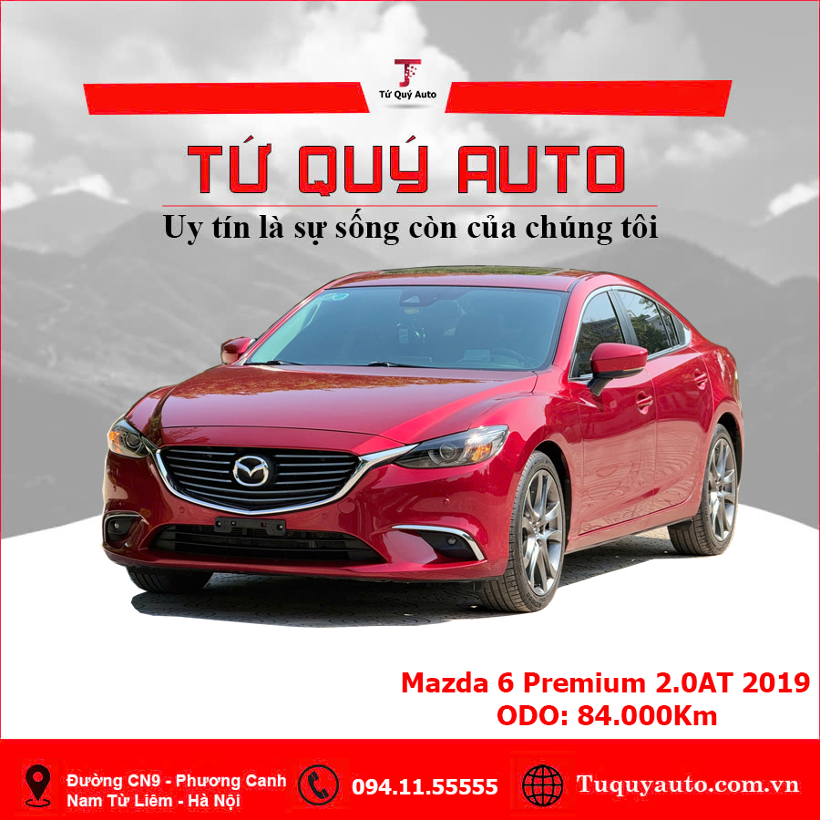 Xe Mazda 6 Premium 2.0 AT 2019 - Đỏ