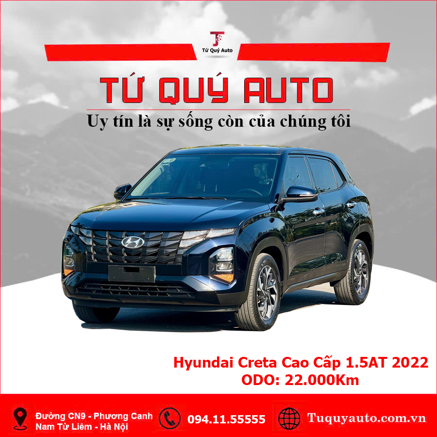 Xe Hyundai Creta Cao cấp 1.5 AT 2022 - Xanh Đen