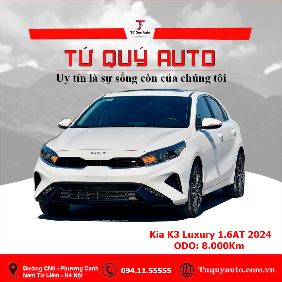 Xe Kia K3 Luxury 1.6 AT 2024 - Trắng