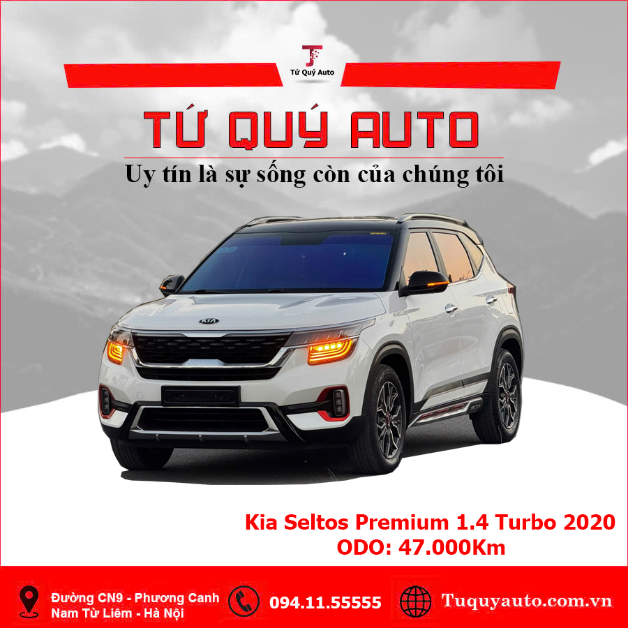 Xe Kia Seltos Premium 1.4 AT 2020 - Trắng