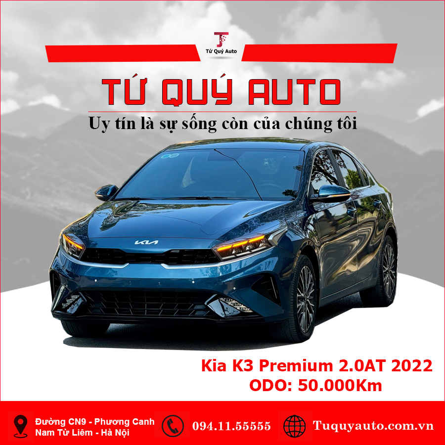 Xe Kia K3 Premium 2.0 AT 2022 - Xanh