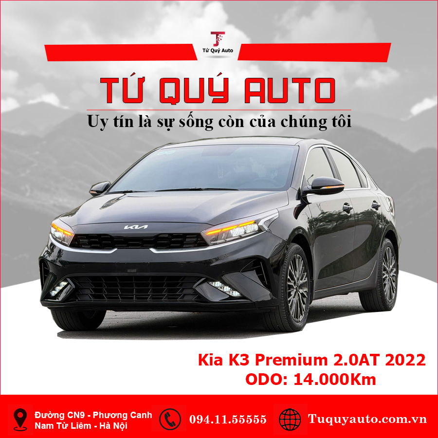 Xe Kia K3 Premium 2.0 AT 2022 - Đen