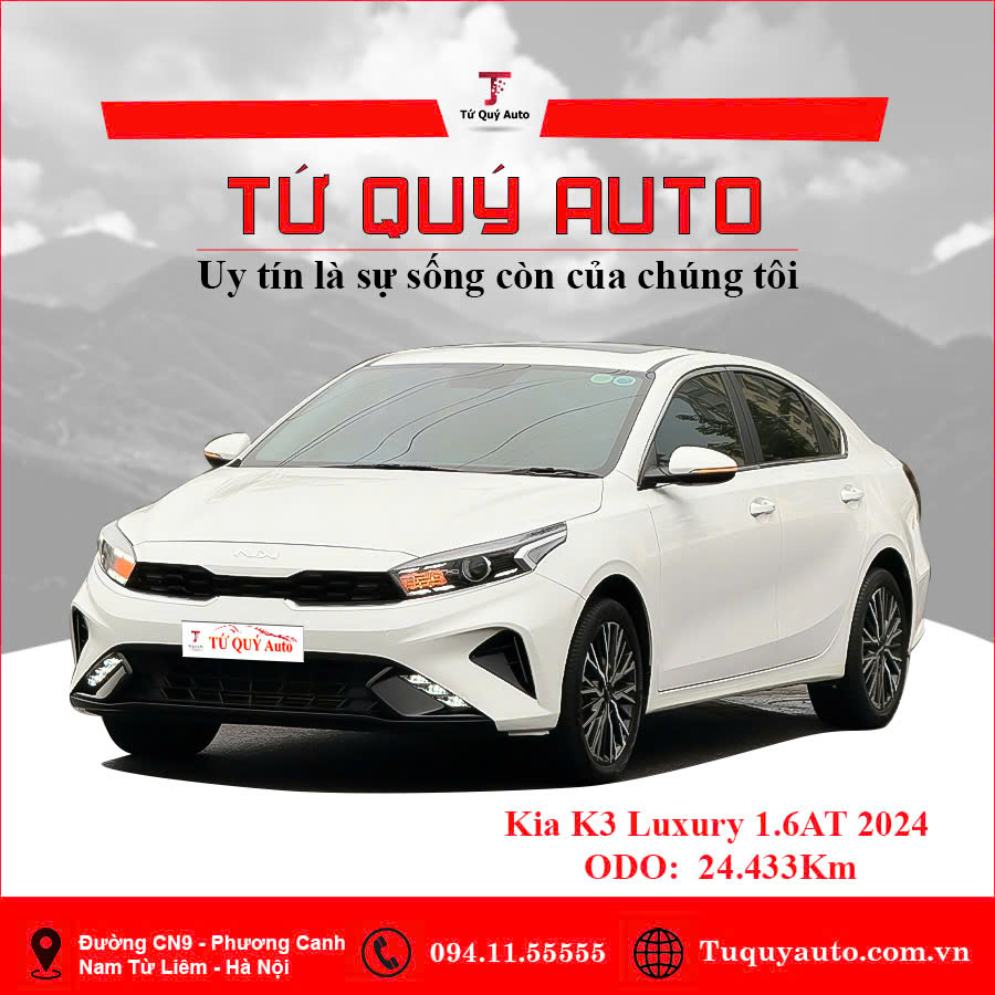 Xe Kia K3 Luxury 1.6 AT 2024 - Trắng