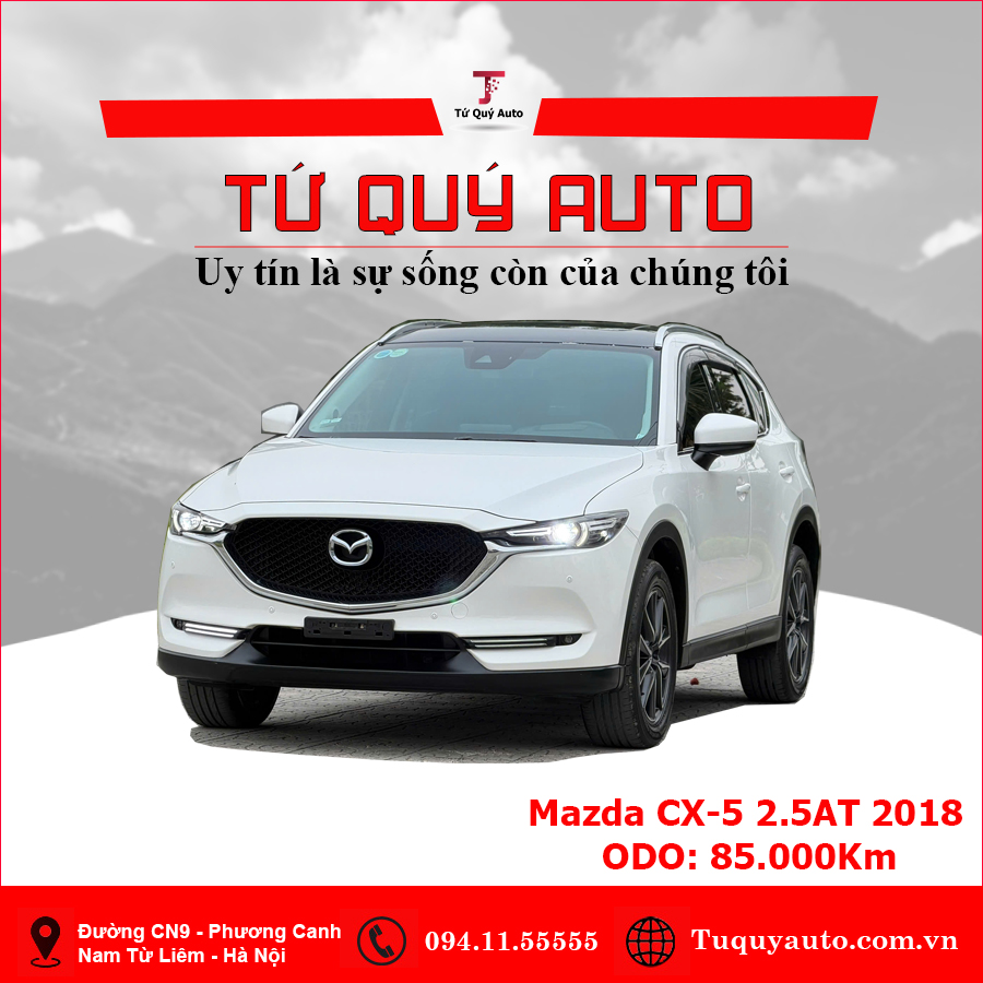 Xe Mazda CX5 2.5 AT 2WD 2018 - Trắng