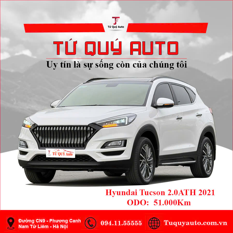Xe Hyundai Tucson 2.0 AT Đặc biệt 2021 - Trắng
