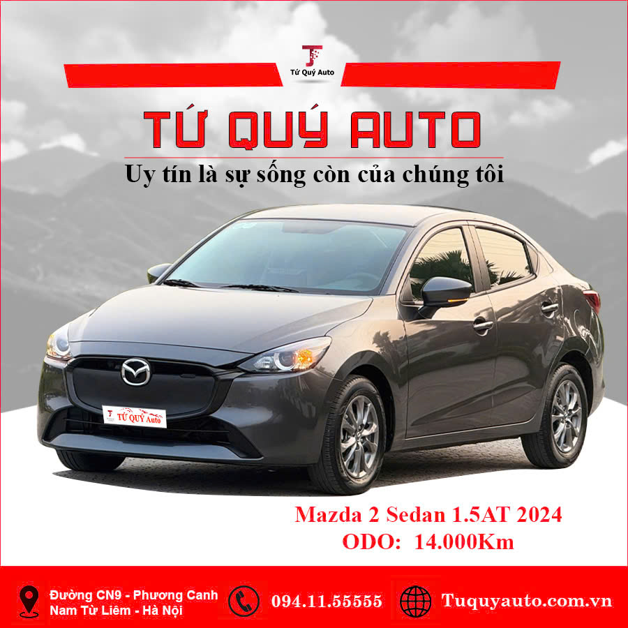 Xe Mazda 2 Sedan 1.5 AT 2024 - Xám