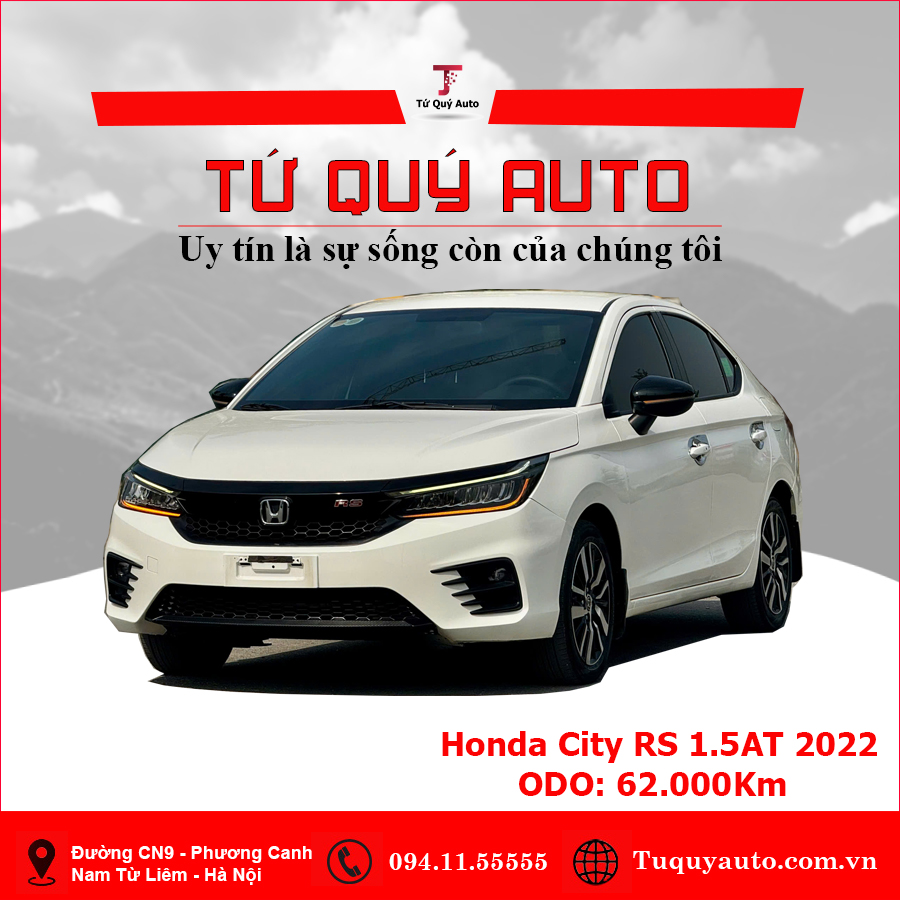 Xe Honda City RS 1.5 AT 2022 - Trắng