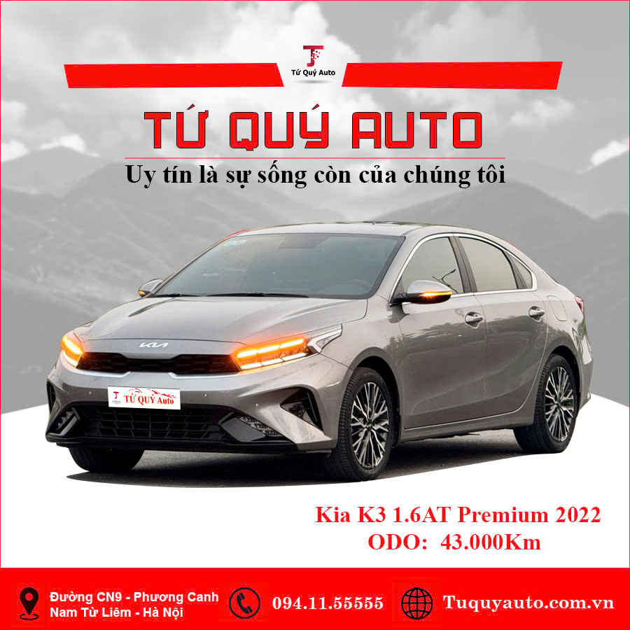 Xe Kia K3 Premium 1.6 AT 2022 - Xám