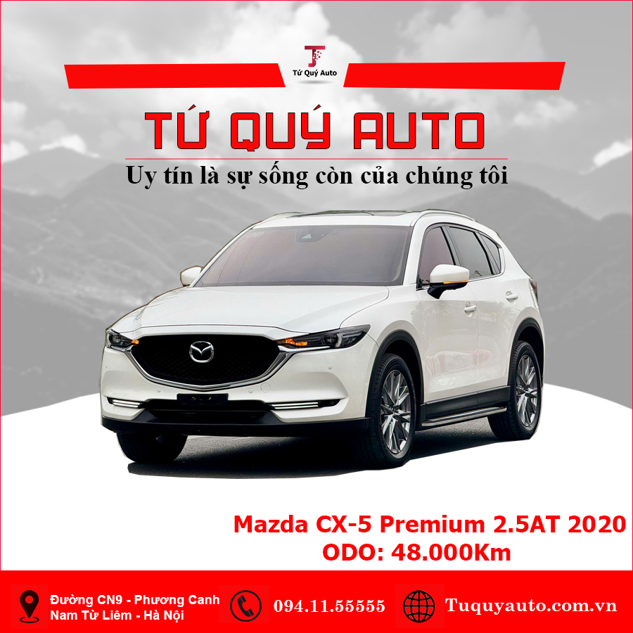 Xe Mazda CX5 2.5 Signature Premium 2WD I-Activ 2020 - Trắng