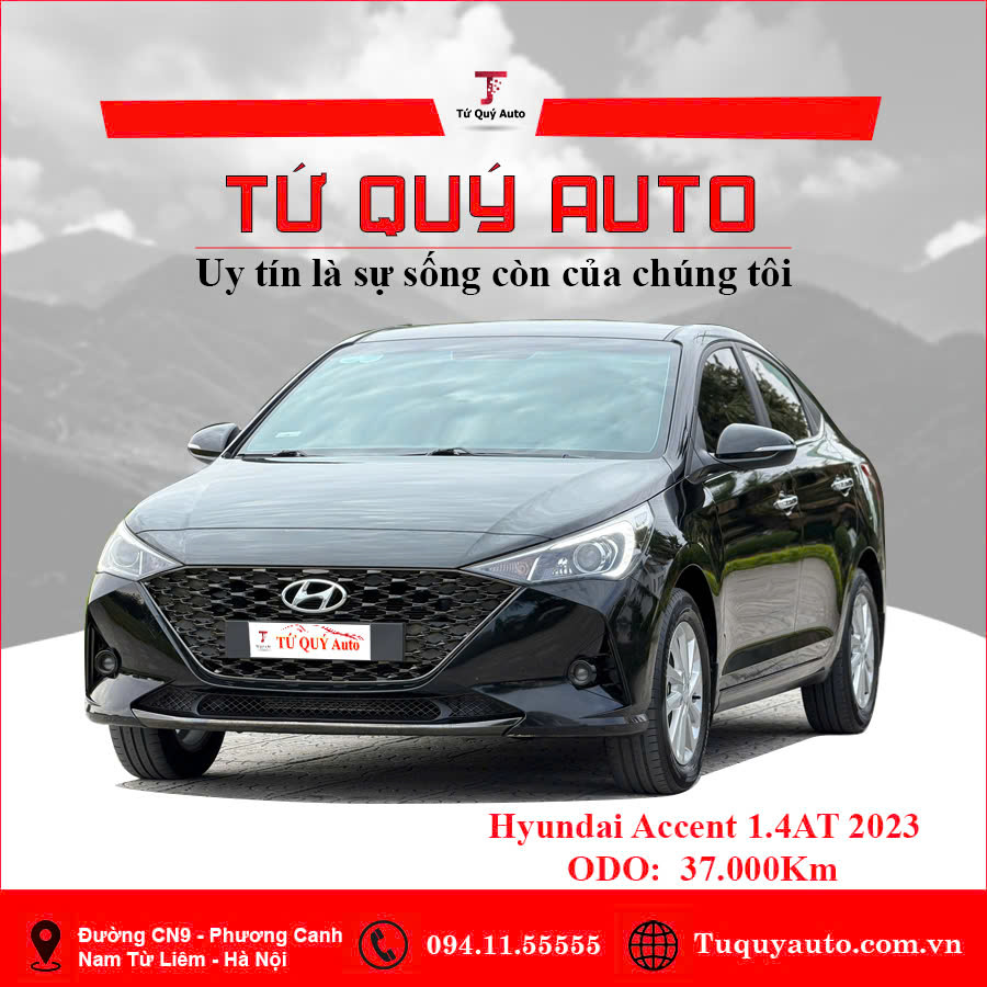 Xe Hyundai Accent 1.4 AT 2023 - Đen