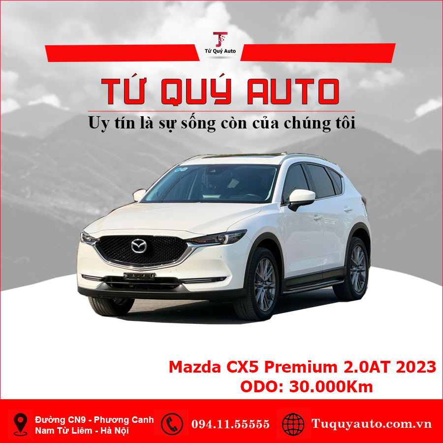 Xe Mazda CX5 Premium 2.0 AT 2023 - Trắng