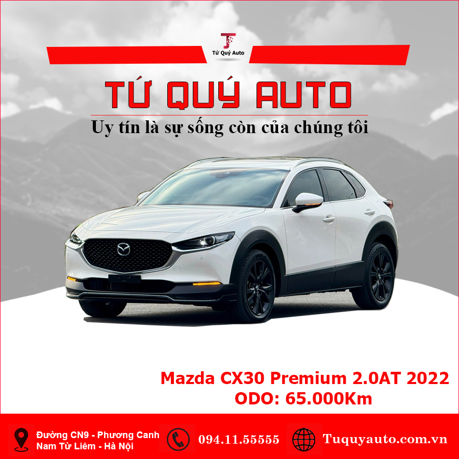 Xe Mazda CX 30 Premium 2.0 AT 2022 - Trắng