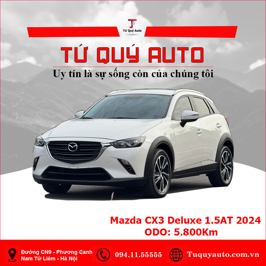 Xe Mazda CX3 Deluxe 1.5 AT 2024 - Trắng