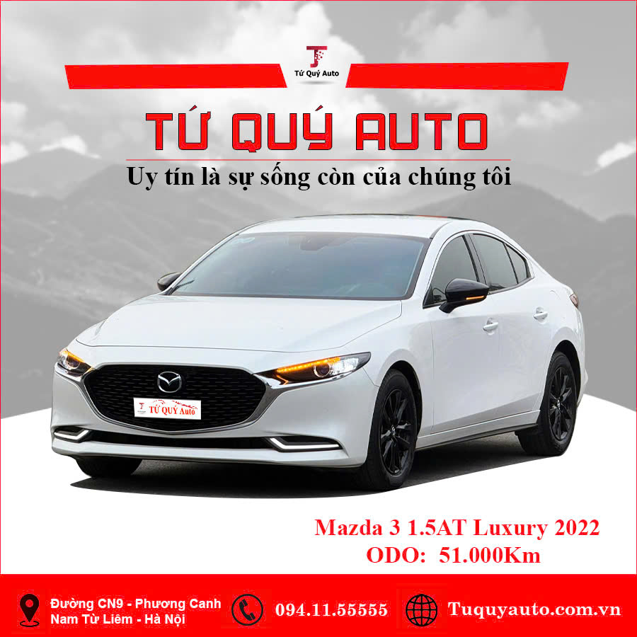 Xe Mazda 3 1.5L Luxury 2022 - Trắng