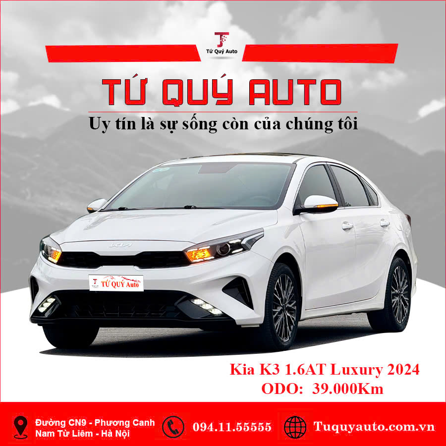 Xe Kia K3 Luxury 1.6 AT 2024 - Trắng