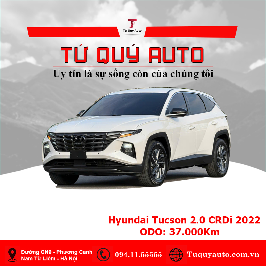Xe Hyundai Tucson 2.0 AT CRDi 2022 - Trắng